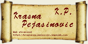 Krasna Pejašinović vizit kartica